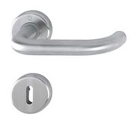 Hoppe Bathroom Door Handle and Rosette BB TS 42-47 mm Matt Stainless Steel