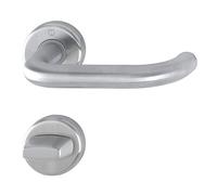 Hoppe Bathroom Door Handle Set with Rosette Toilet TS 42-47 mm Matt Stainless Steel