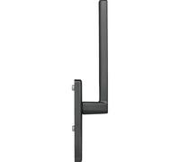 HOPPE Bergamo Lifting Sliding Door Handle Inside Unperforated Brass Black Satin Finish
