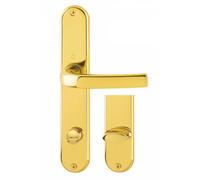 HOPPE Cervina Polished Brass Bathroom Door Lever With Locking Function Universal