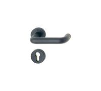 HOPPE FS Paris Door Handle Set, for fire Doors T30 - T60 - T90, Plastic, Black, Complete Fittings