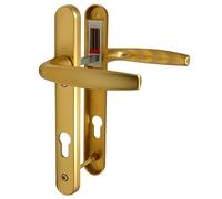 Hoppe Gold 'Atlanta' Pair Handle 92PZ or 92mm Sprung Lever UPVC Door Set, PVC PVCu Centre to Centre fixings 122mm