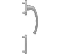 HOPPE Liege Balcony Door Handle, Half-Fitting, High Outside, Stainless Steel Effect
