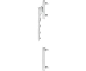 HOPPE Luxembourg Balcony Door Handle Half Fitting Flat Exterior White
