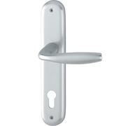 HOPPE New York Door Handle Set on Plate PZ 88, Door Thickness 35-45, VK 8/8.5 Anodised Silver
