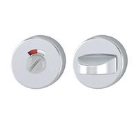 HOPPE 2803608 Toilet Rosette Diameter 53 cm Height 9 cm Including VK-Pin 5 x 65 mm Anodised Round 53 mm | Aluminium Bathroom | 1 Pair, Anodized Silver