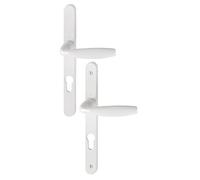 Hoppe - Set of 2 New York 7/70 Door Handles - White Epoxy Colour - Key I - Internal/External Protrusion mm.54/54 - Thick Door mm.58/67 -