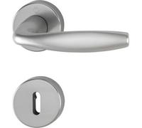 Hoppe - Set of 2 New York Door Handles on Stainless Steel Rosette - Cane Spout