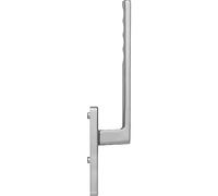 HOPPE Toulon 11598682 Lifting Sliding Door Handle Inner PZ, Length 253, Aluminium Stainless Steel Effect