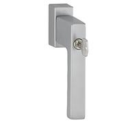 HOPPE TOULON Secustik lock cylinder window handle, VK 32-42 mm, anodized silver, 1 piece
