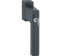 HOPPE Toulon Window Handle Lock Cylinder and Secustik, VK 7 x 32-42 mm, Black