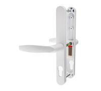 HOPPE White Brugge 68PZ Fullex Lever Door Handle Pair Sprung Set UPVC PVC PVCu