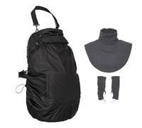 Hoppediz Fleece cover 3-in-1, warm universal carrying cover for baby carrier and sling with rain cover, scarf collar and hand warmer, anthracite, 1 unit