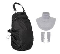 Hoppediz Fleece Cover 3-in-1, Warming Universal Carry Cover for Baby Carrier and Sling with Rain Cover, Shawl Collar and Hand Warmer, Stone