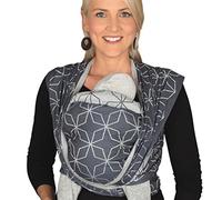 Hoppediz Woven Baby Sling from Birth, Newborn to Toddler, 100% Organic Cotton (Organic), Malmo Denim, 4.60 m
