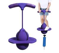 Hopper Bouncy Globe - Manual Air Pump Bundled, Thick Rubber Sitting Tool | Colorful Dynamic Sphere, Indoor Home Gym Expert Workout, Kids Men Birthday Present, Stamina Building Mobility St