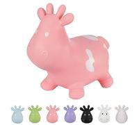 Hoppimals Tootiny Bouncy Animal, Bouncy Toy from 1 Year & Bouncy Toy from 2 Years, Bouncing Cow, for Gymnastics & Skill for Children, Packed in Gift Box, Includes Pump - Baby Bouncy Pink