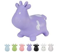 Hoppimals Tootiny Bouncy Animal, Bouncy Toy from 1 Year & Bouncy Toy from 2 Years, Bouncing Cow, for Gymnastics & Skill for Children, Packed in Gift Box, Includes Pump - Baby Bouncy Purple