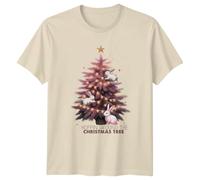 Hoppin Around The Christmas Tree Christmas Holidays Mens T-Shirt Womens Tee Unisex Graphic Apparel XL