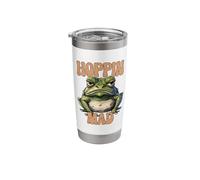 Hoppin Mad Grumpy Angry Funny Toad Frog Pun Animal Retro Stainless Steel Insulated Tumbler