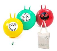 Hoppin' Mad Space Hopper Racing Garden Game, Trio Pack, 24" adult sized hoppers
