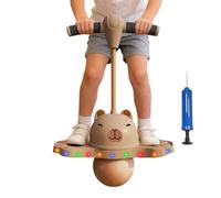 Hopping Ball - Capybara Cartoon Design Non-Slip Bouncy Jumper Equipment, Jumping Sphere Handle, Inflatable Seat, Active Balance Exercise Toy | Wonderful Solution For Beginners, Girls