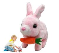 Hopping Bunny | 6.7 Inch Movable Interactive Easter Bunny Toy with Sound, Battery Operated Hopping Robot Rabbit Toy for Kids, Fun Wobble Ears