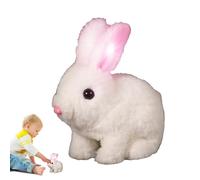 Hopping Bunny Toy - Bouncing Realistic Stuffed Animal, Twitching Nose Wiggling Ears, Interactive Plush Figure with Robotic Movements | Fun Toy for Kids, Animal Lovers, Home and Playtime