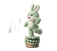 Hopping Bunny Toy, With Interactive Talking And Dancing Functions, 10.5x10.5x33cm, Talking Dancing Plush Toy, Interactive Musical Rabbit Doll, Soft Plush Material, For Boys, Girls, Birthday, Party, Da