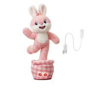 Hopping Bunny Toy, With Interactive Talking And Dancing Functions, 10.5x10.5x33cm, Talking Dancing Plush Toy, Interactive Musical Rabbit Doll, Soft Plush Material, For Boys, Girls, Birthday, Party, Da