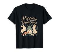 Hopping Good Time Cottagecore Bunny Graphic T-Shirt