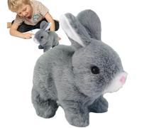 Hopping Rabbit Interactive Electronic Pet Plush Bunny Toy - Realistic Walking And Talking Jumping Rabbit Toys | Cute Educational Toys For Home, School, Outdoors