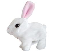 Hopping Rabbit Interactive Pet 16x9x16cm | Electronic Plush Hopping Rabbit Toys Soft Stuffed Animal For Kids Adults Birthday Present Brown White 150g Requires AA Batteries