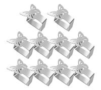 Hoppipola 10 Pack for Stainless Steel Tablecloth Clips for Heavy Duty Table Cover Clamps for Thick Tables Outdoor Dining Garden Events Silver