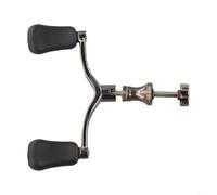 Hoppipola 117mm for Dual Head Fishing Reel Handle Metal Construction Grip Hex Baitcasting Reel Crank Arm for Replacement Accessory(Black)