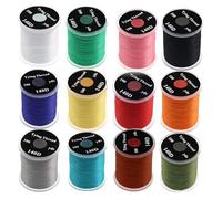 Hoppipola 140D Fly Tying Thread Kit Fly Fishing, Nylon Material Dry Wet Flies Nymph Streamer Scud, 6 or 12 Colors Including Black Purple Brown Olive for Red Blue