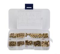 Hoppipola 150pcs Brass Insert Nuts for m3 for 3D Printing Heat Insert Nuts Knurled Surface in Storage Box
