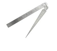 Hoppipola 2-in-1 Taper Feeler Gauge and Depth Ruler, for Stainless Steel Gap Inspection Field Measurements in Railways, Electricity, for Auto Repair
