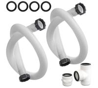 Hoppipola 2 Pcs 1.5"" Pool Filter Hoses with Split & T Connectors, for Replacement for Intex & Above Ground Pumps, Includes Gaskets