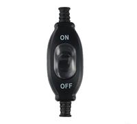 Hoppipola 250V 3A IP65 In-line Switch Silver Double Waterproof Dustproof Button Easy Install Outdoor Indoor Lamp Appliance Control