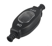 Hoppipola 250V 3A IP65 In-line Switch Silver Double Waterproof Dustproof Button Easy Install Outdoor Indoor Lamp Appliance Control