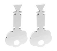 Hoppipola 2pcs 25460 Fire Alarm Key for Gamewell Boxes, for Compact Metal for Firefighters, Lightweight Silver for Rescue Ops