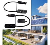 Hoppipola 3-Split Solar Panel Junction Box 1500V 30A IP67 PV Module Confluence with Tinned Copper Core Photovoltaic System