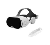 Hoppipola 3D VR Headset with Integrated Audio and Game Controller for iOS and for ANDROID Phones, White+Black()