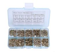 Hoppipola 500 Piece Set Brass Insert Nuts with Knurling for Injection Moulding, M2-M3 Threaded Inserts in Assortment Box for Wood Materials and DIY Projects