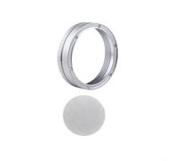 Hoppipola 54mm Espresso Dosing Funnel with 53.5mm Puck Screen, 316 for Stainless Steel Filter & Aluminium Coffee Grounds Guide 54mm Portafilter(silver)