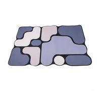Hoppipola Absorbent Diatomaceous Earth Bath Mat Non-Slip Quick Dry Elegant Puzzle Design Bathroom Floor Rug Green 50x80cm(50 * 80 Green)
