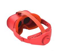 Hoppipola Adjustable VR Headset for Nintendo Switch Featuring HD Lenses and Secure Strap, for Compact ABS Virtual Reality Glasses for Extended Gaming, for Red White(orange and blue)