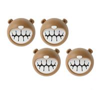 Hoppipola Adorable Bear Towel Hooks 4 Pack, No Drilling Waterproof Wall Hangers for Bathroom Kitchen, Cute Resin Hook for Hand Towels Robes Brown(Brown)