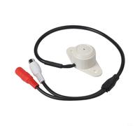 Hoppipola Audio Pickup Microphone for Surveillance Camera with AGC Function - Weatherproof Pickup for AHD DVR and NVR Systems for Voice Recording